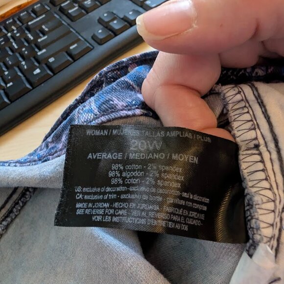 Gloria Vanderbilt Women's Classic Tapered Amanda Jeans Size 20w - Picture 5 of 6